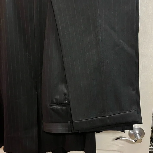 BROOKS 346 Charcoal Stripe Suit Jacket and Pants!
